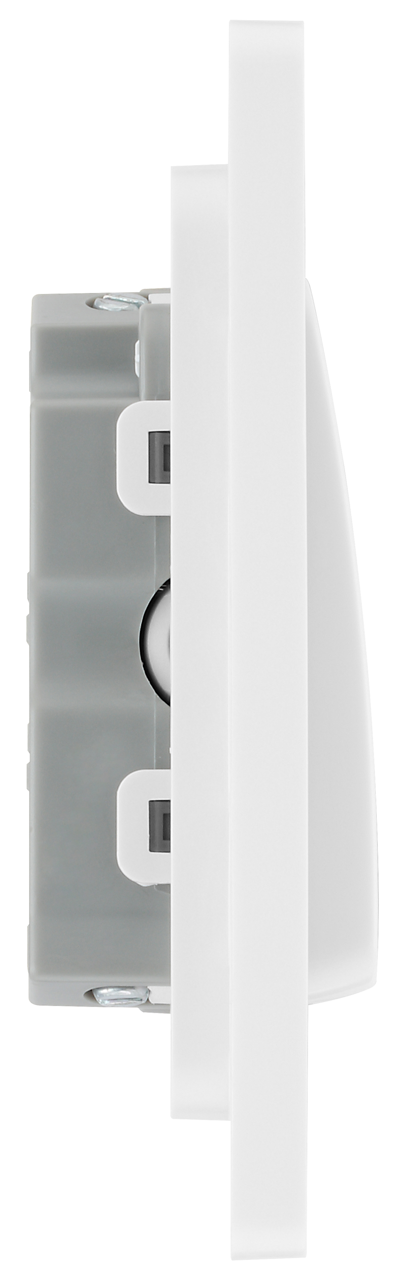 BG Electrical Evolve Brushed Steel - 3 pole fan isolator, fused