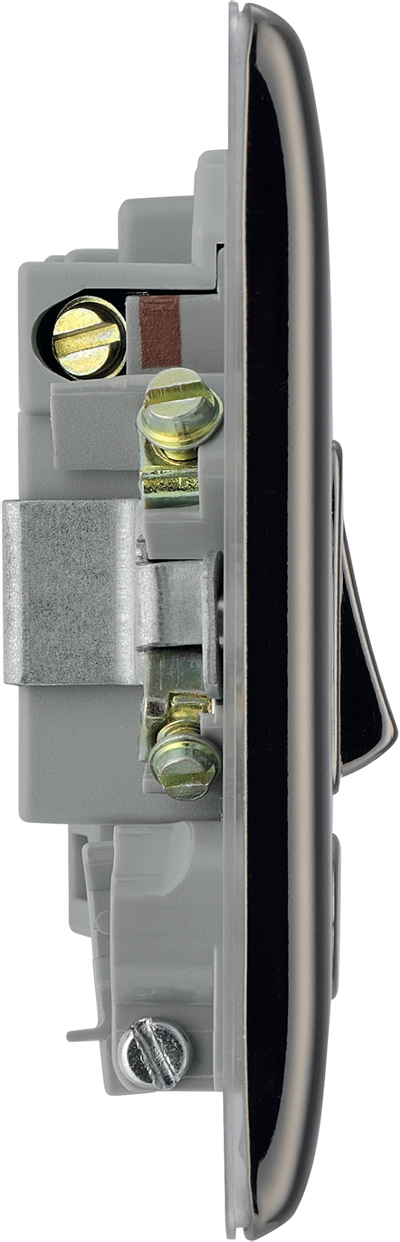 BG Electrical Nexus Metal Black Nickel - Switched and fused with indicator and flex outlet