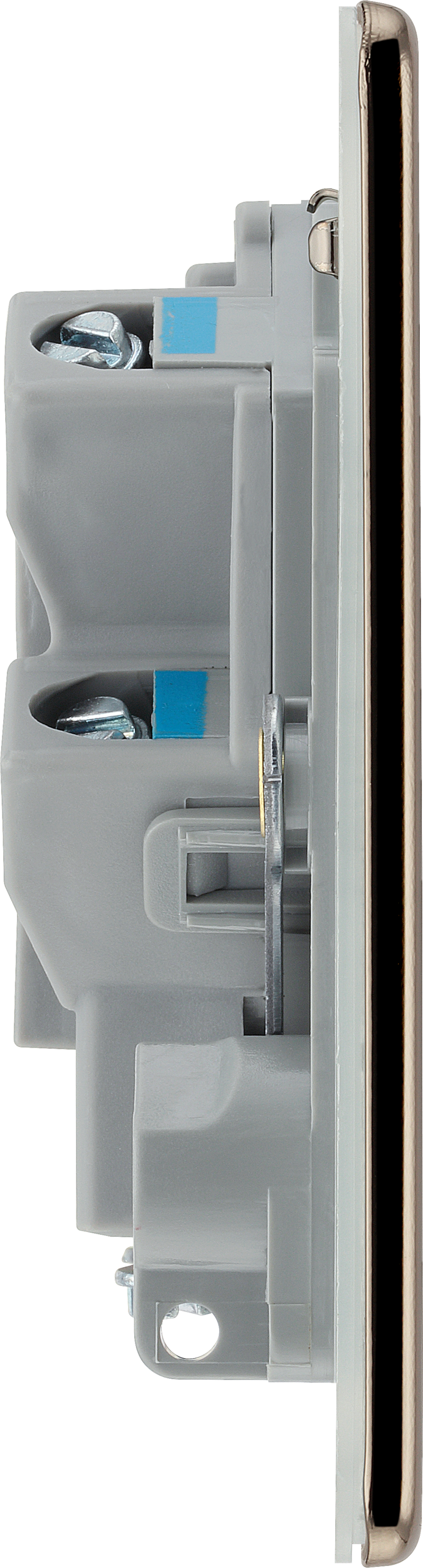 BG Electrical Flatplate Screwless Black Nickel - Unswitched and fused