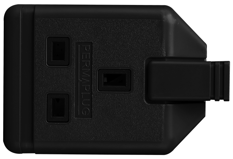 Masterplug Work - 1 Socket, 13A, Black