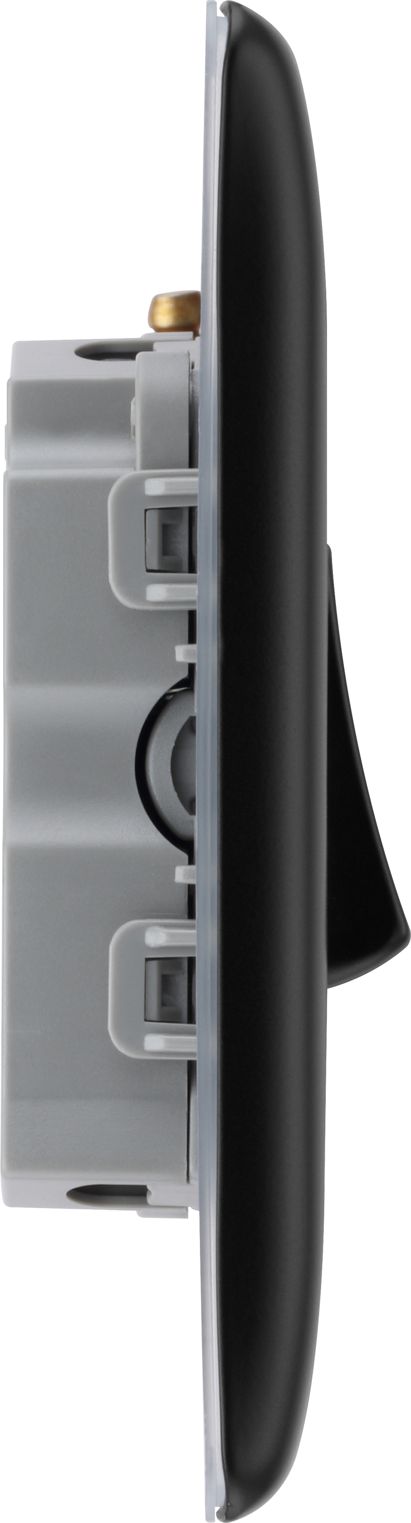 BG Electrical Nexus Metal Matt Black - Triple pole fan isolator