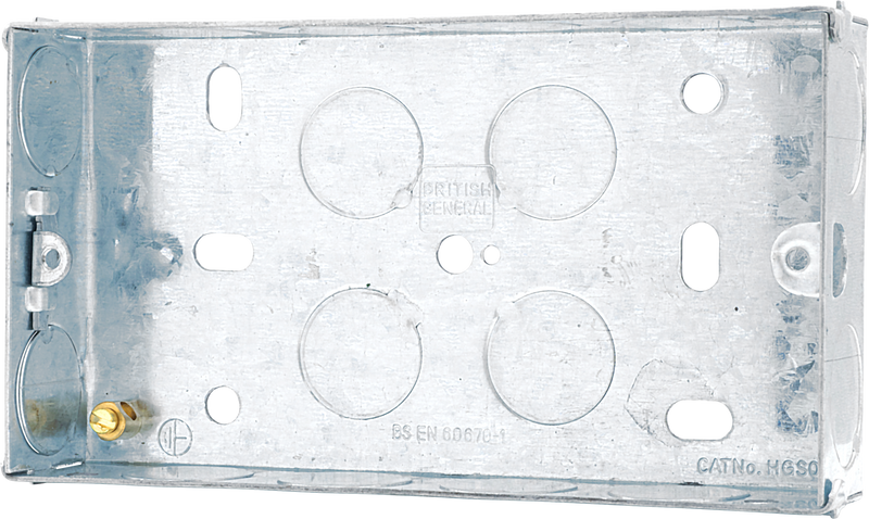 BG Electrical Contractor - Steel Knockout Box, Double, 25mm