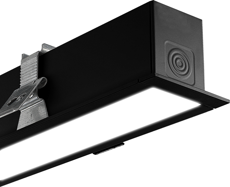 Luceco Contour Recessed - Contour 602mm recessed module 600lumens with fixed output driver finished in black
