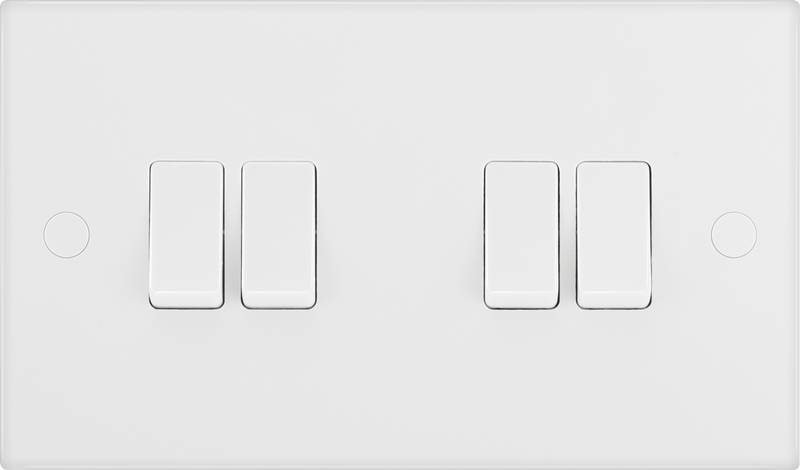 BG Electrical 900 Series - Quadruple, 2 way switch