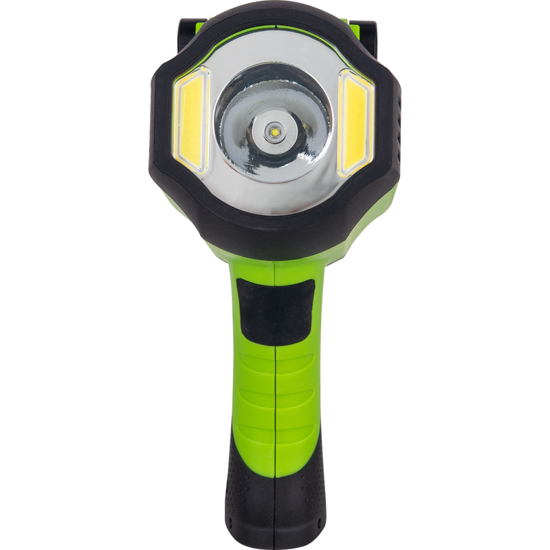 Luceco Spotlight - High Power Durable LED Spot Light, USB-C Rechargeable, 9 Lighting Modes, Inspection Light, Compact and with Stand 6W, 600lm