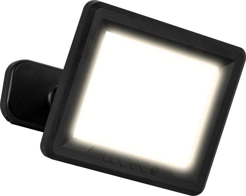 Luceco Essence Floodlight - Essence floodlight with ball joint 10W black 4000k colour temp
