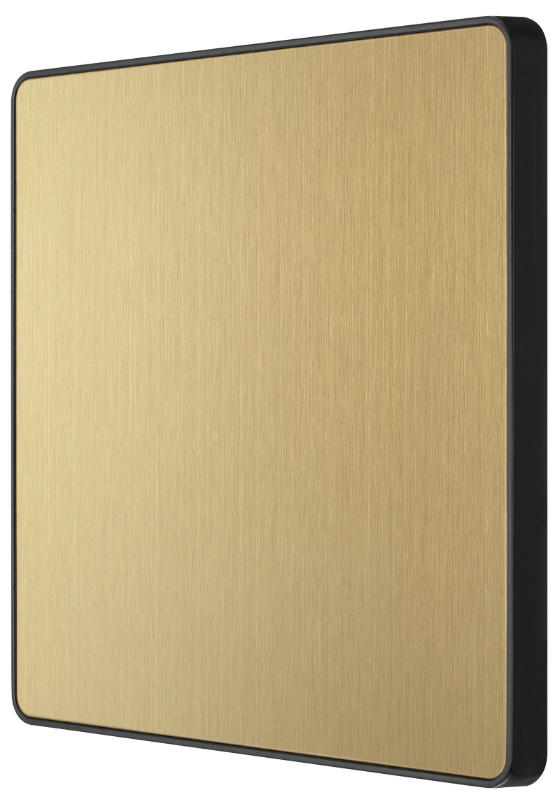BG Electrical Evolve Satin Brass - Single, blank plate