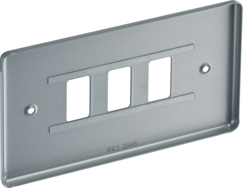 BG Electrical Grid - 3 module, rectangular