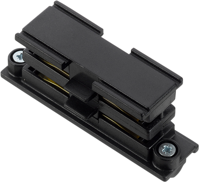 Luceco 3 Circuit Track - Track Straight Connector Black