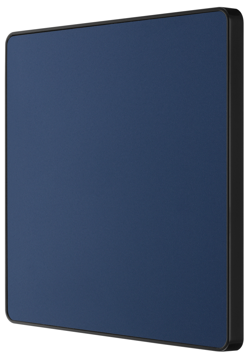 BG Electrical Evolve Matt Blue - Single, blank plate