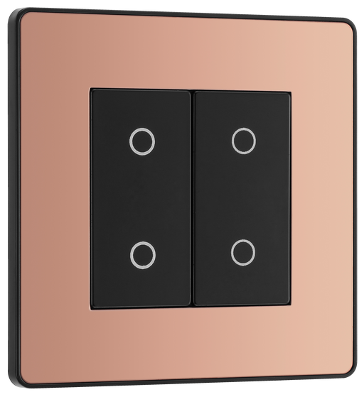 BG Electrical Evolve Polished Copper - Double, 2 way touch, 200W, secondary