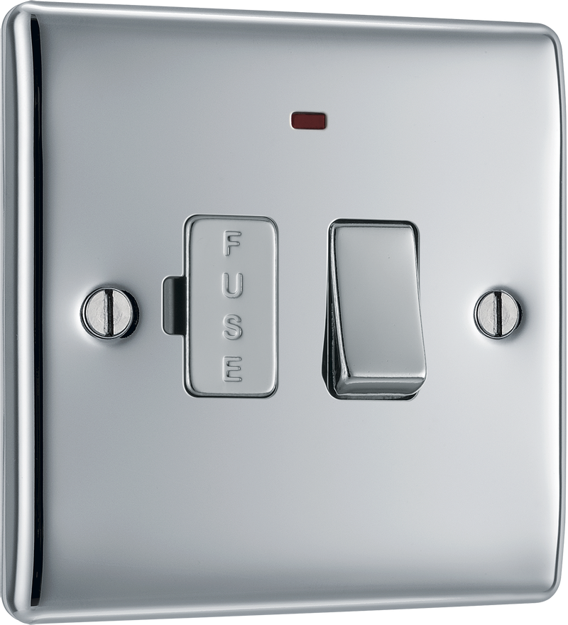 BG Electrical Nexus Metal Polished Chrome - Switched and fused with indicator