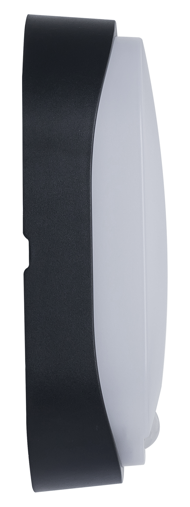 Luceco Ext Residential - Exterior residential bulkhead oval 700lumens with white or black bezel + PIR