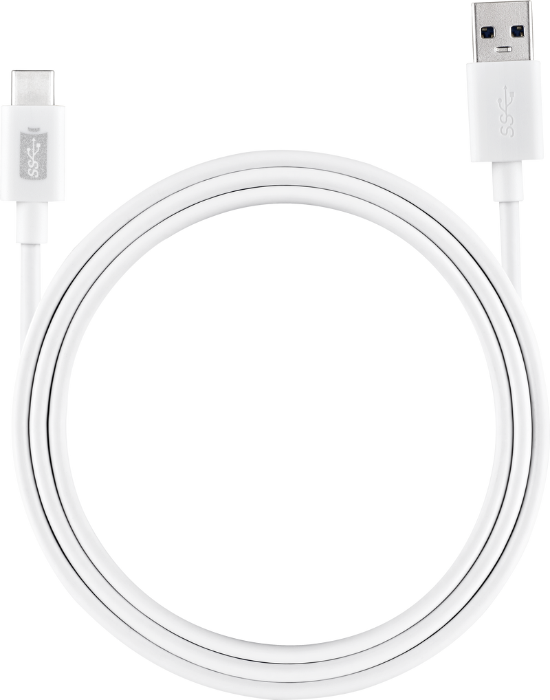Masterplug USB - USB A to C, 1m, 18W, 5GBPS, White