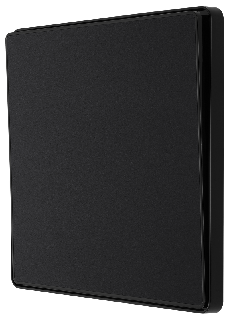 BG Electrical Evolve Matt Black - Single, 2 way switch, edge rocker