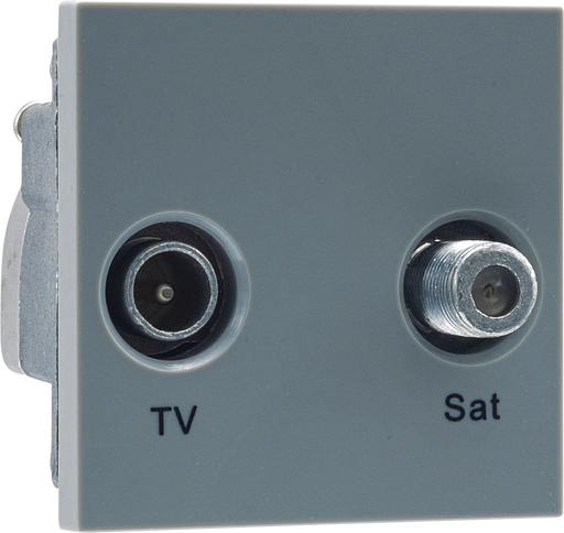 BG Electrical Euro Module - TV and satellite - IEC male radio IEC female