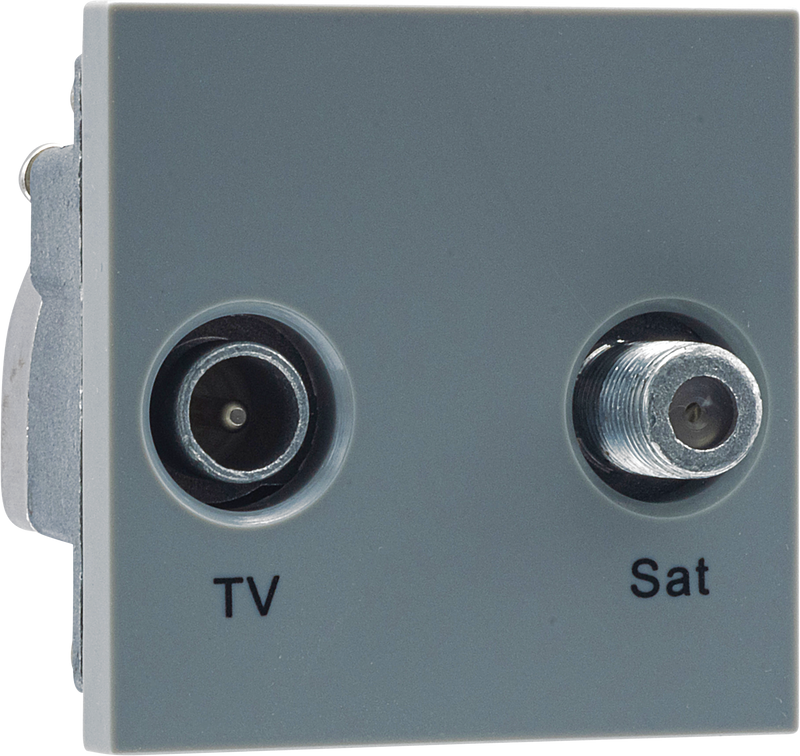 BG Electrical Euro Module - TV and satellite - IEC male radio IEC female