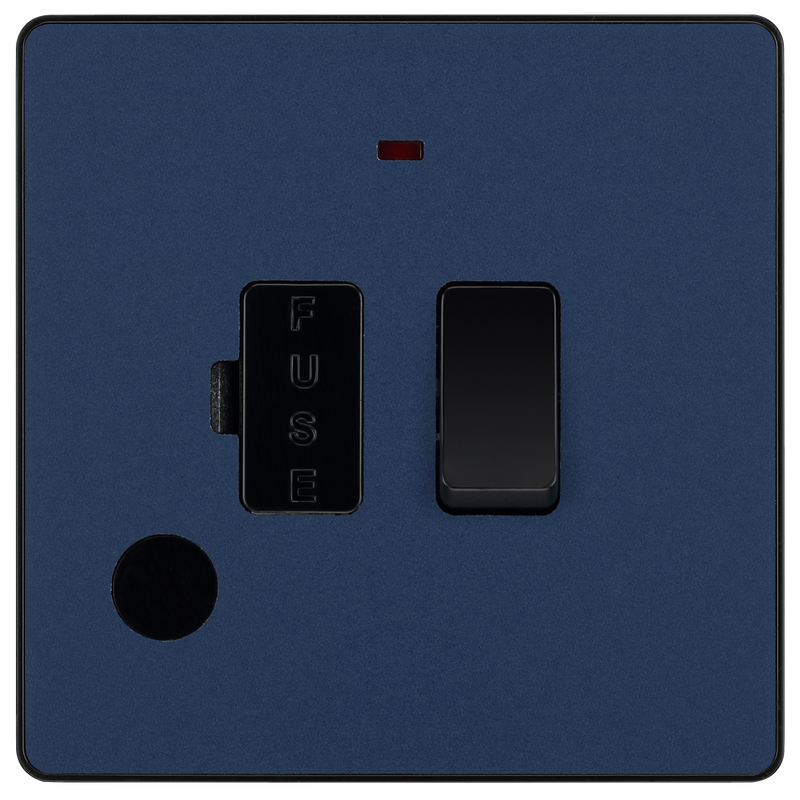 BG Electrical Evolve Matt Blue - Switched and fused with indicator