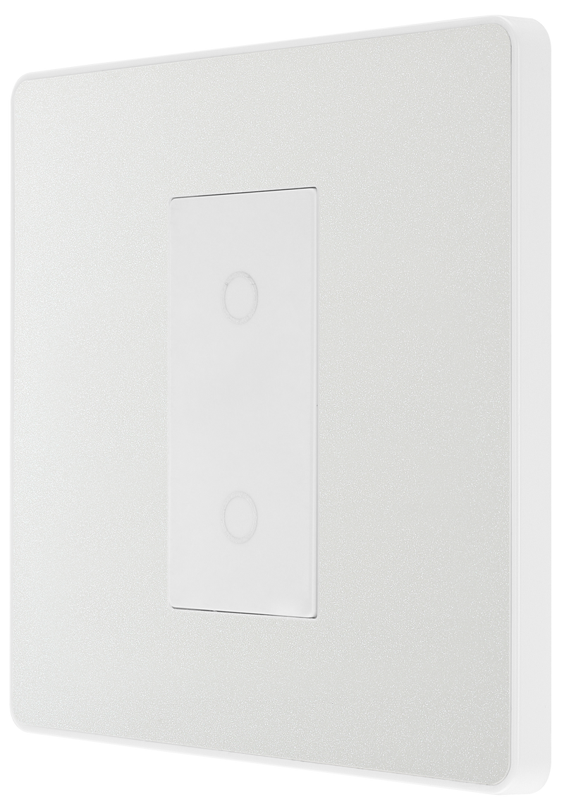 BG Electrical Evolve Pearlescent White - Single, 2 way touch, 200W, master