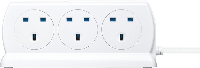 Masterplug High Gloss USB - 2 x USB A, 6 Sockets, 2m, 13A, Gloss White