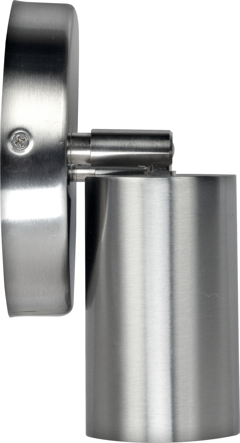 Luceco Stainless Steel - Stainless steel twin head adjustable wall light 500 lumens warm white colour temp