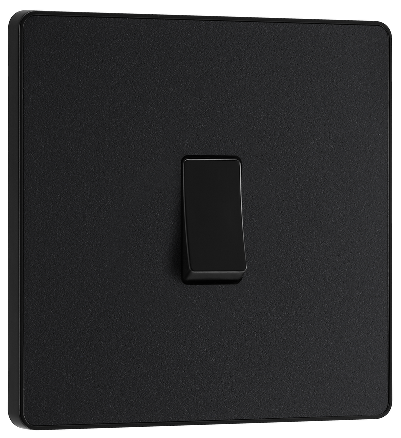 BG Electrical Evolve Matt Black - Single, 2 way switch