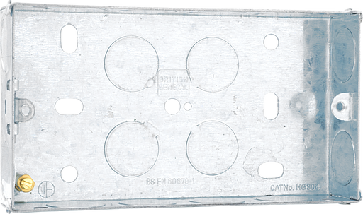 BG Electrical Contractor - Steel Knockout Box, Double, 25mm