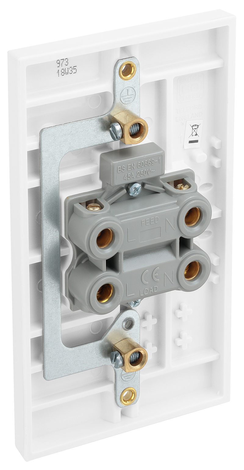 BG Electrical 900 Series - 45A, double pole, large plate