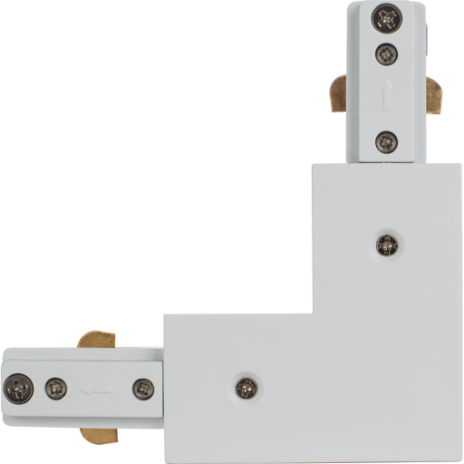Luceco Single Circuit Track - Single circuit track 90-degree left connector accessory white