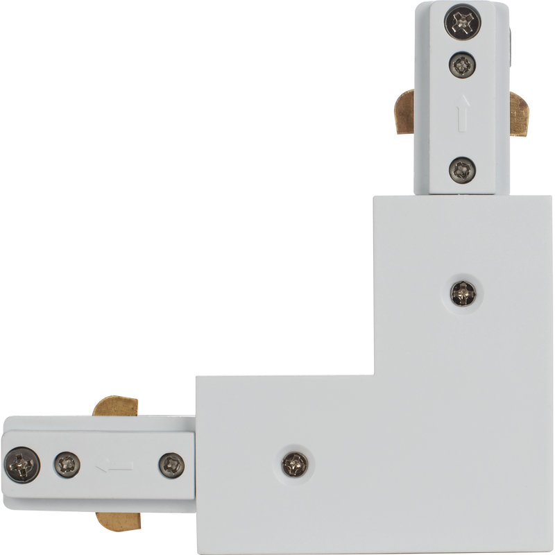 Luceco Single Circuit Track - Single circuit track 90-degree left connector accessory white