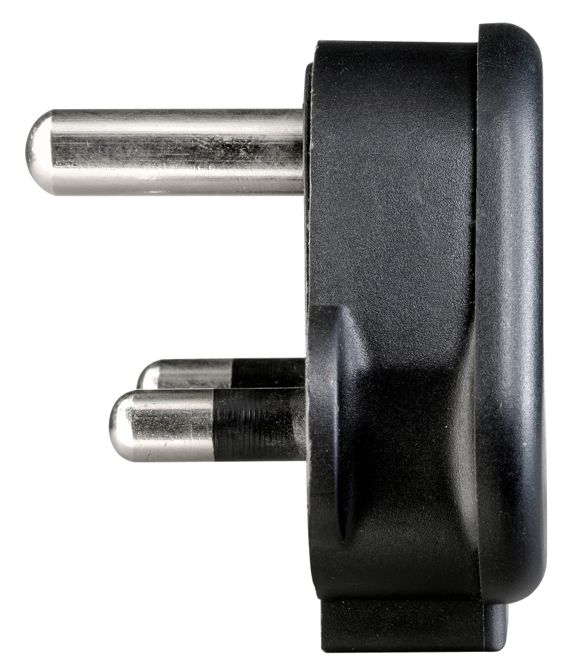 Masterplug Basic - Round Pin, 15A, Black
