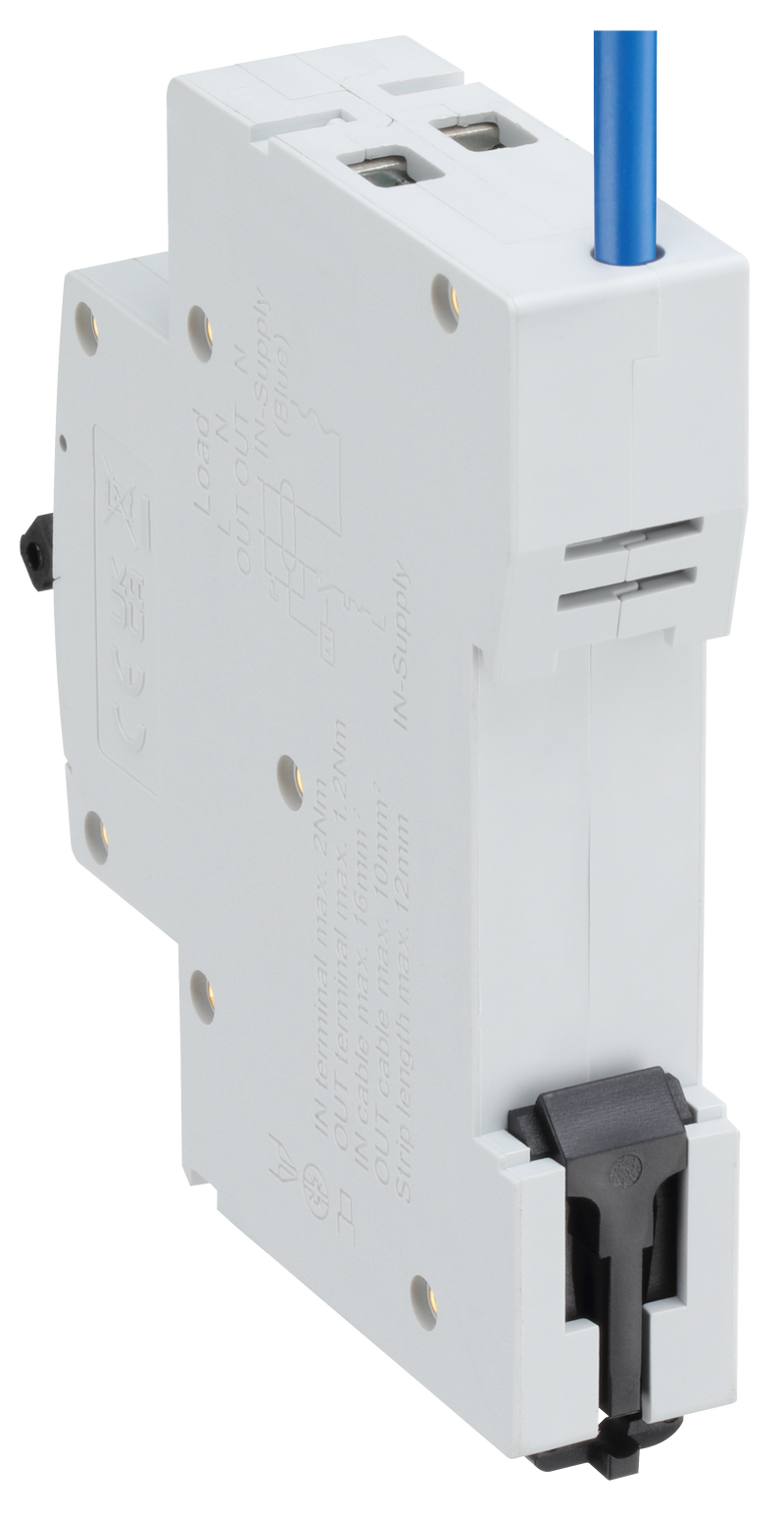 BG Circuit Protection RCBO - Unidirectional 16A B Curve RCBO Type A 1P 1 Module