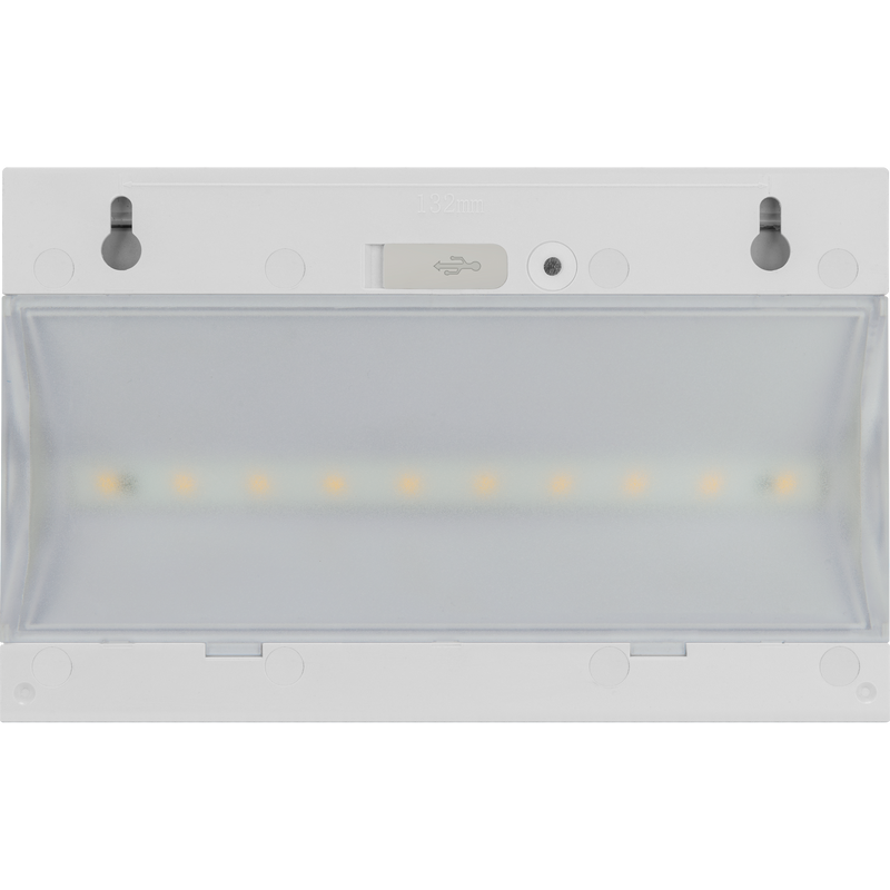 Luceco Prysm Wall Light - Prysm Decorative Outdoor Solar Wall Light with PIR Motion Sensor and USB Charging Port, LED Exterior Lighting, White, IP54, 6W, 600lm, 4000K