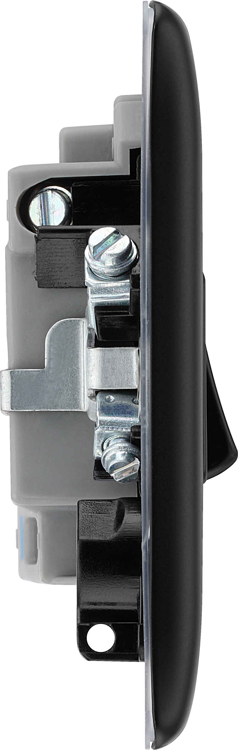 BG Electrical Nexus Metal Matt Black - Switched and fused