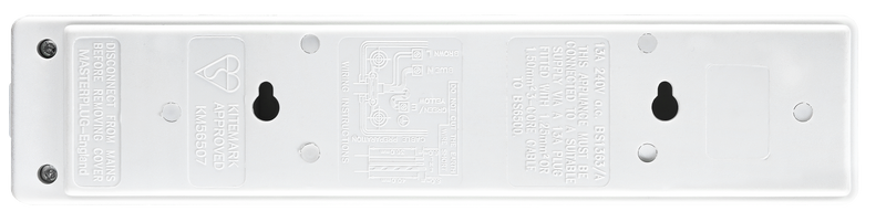 Masterplug Basic - 4 Sockets, 13A, White