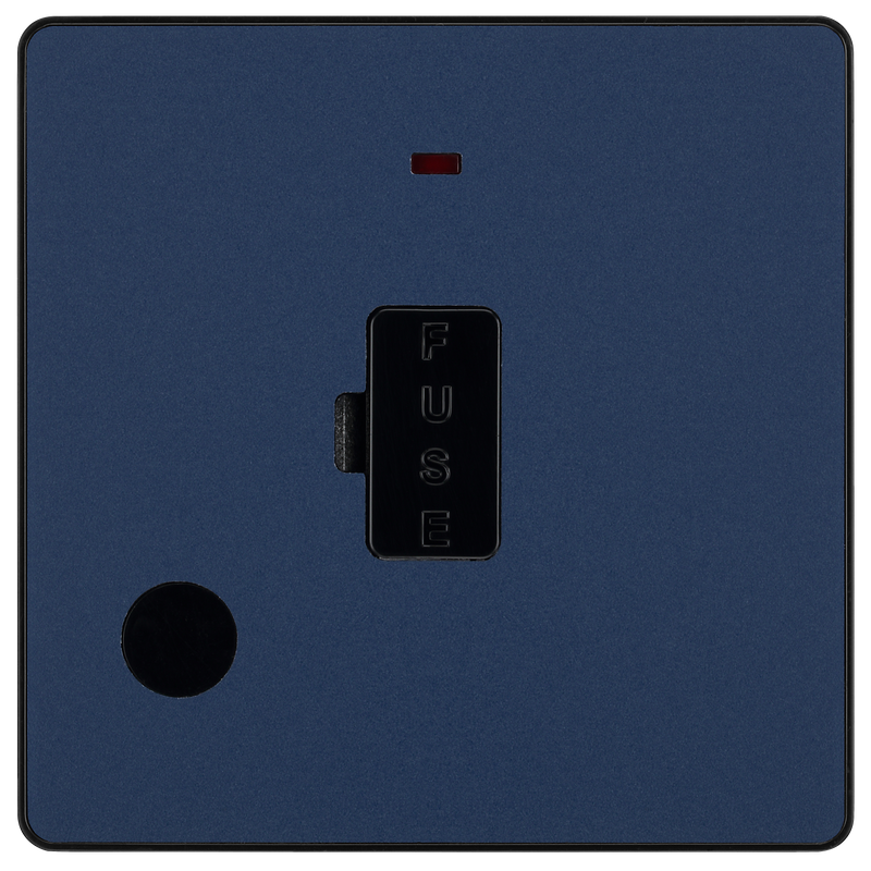 BG Electrical Evolve Matt Blue - Unswitched and fused
