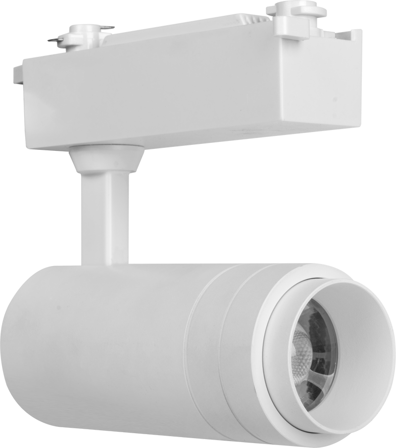 Luceco Single Circuit Track - Single circuit track spot 900lm 12w 4000k white adjustable beam angle