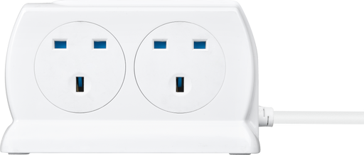 Masterplug High Gloss USB - 2 x USB A, 4 Sockets, 2m, 13A, Gloss White