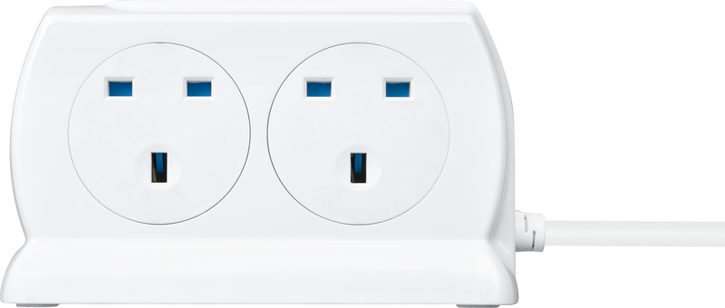 Masterplug High Gloss USB - 2 x USB A, 4 Sockets, 2m, 13A, Gloss White