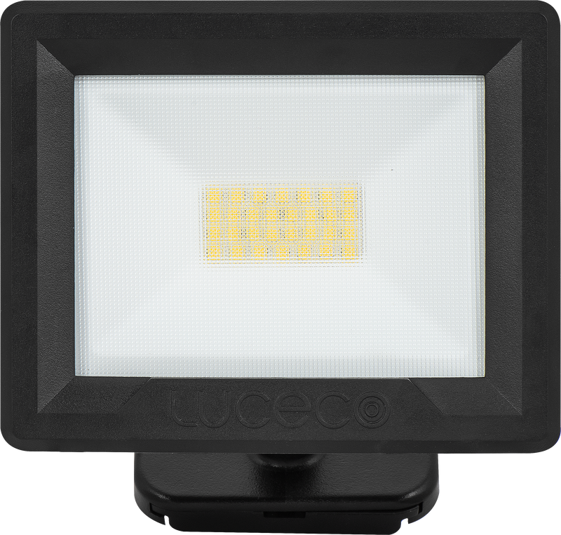 Luceco Essence Floodlight - Essence floodlight with ball joint 20W black 4000k colour temp