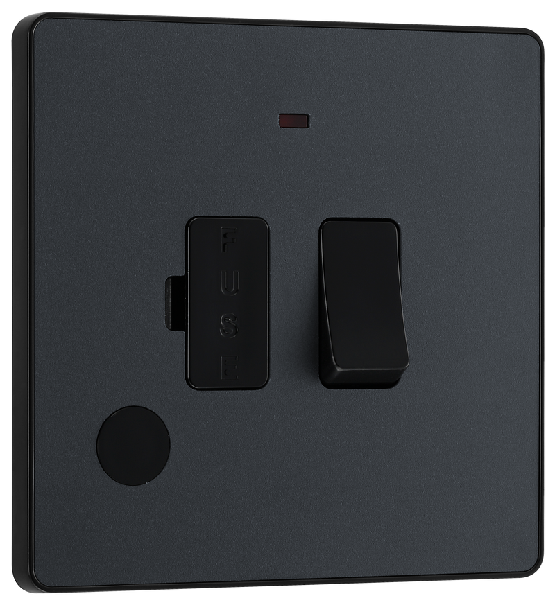BG Electrical Evolve Matt Grey - Switched and fused with indicator