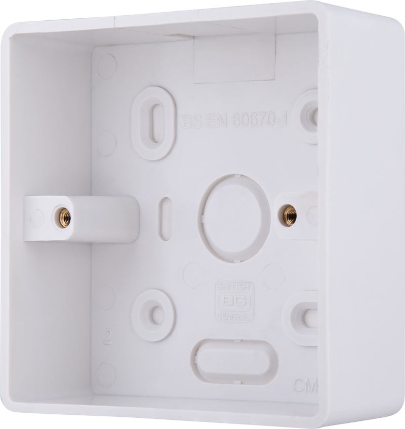 BG Electrical 800 Series - PVC Rounded Surface Box, Single, 32mm