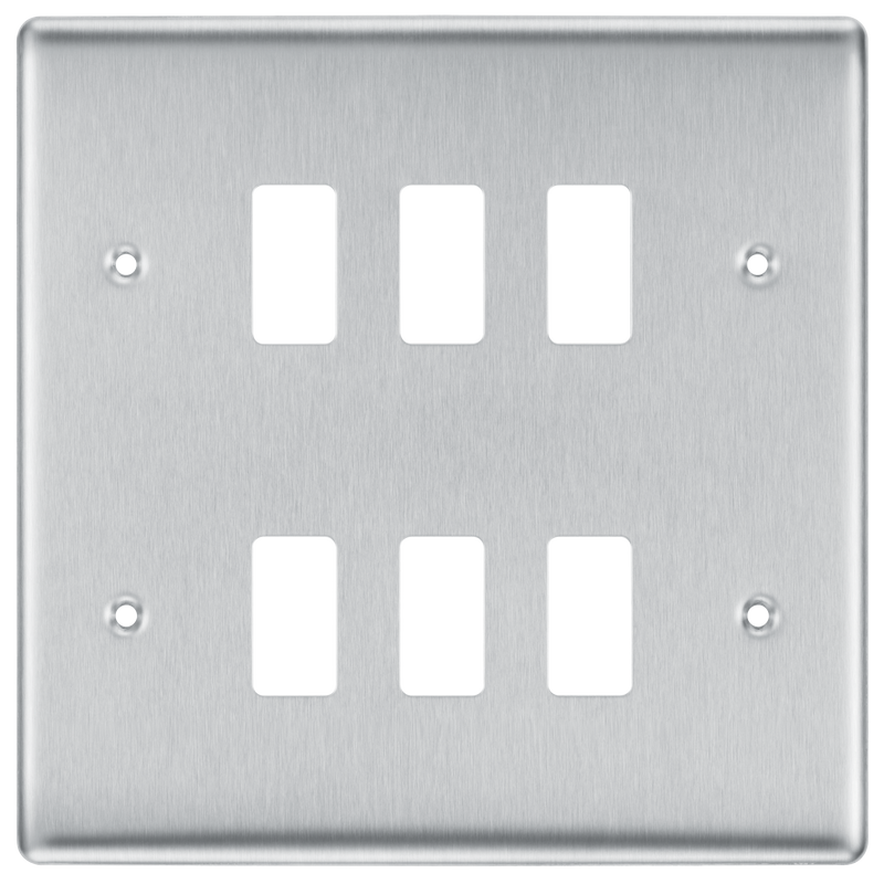 BG Electrical Grid - 6 module, square