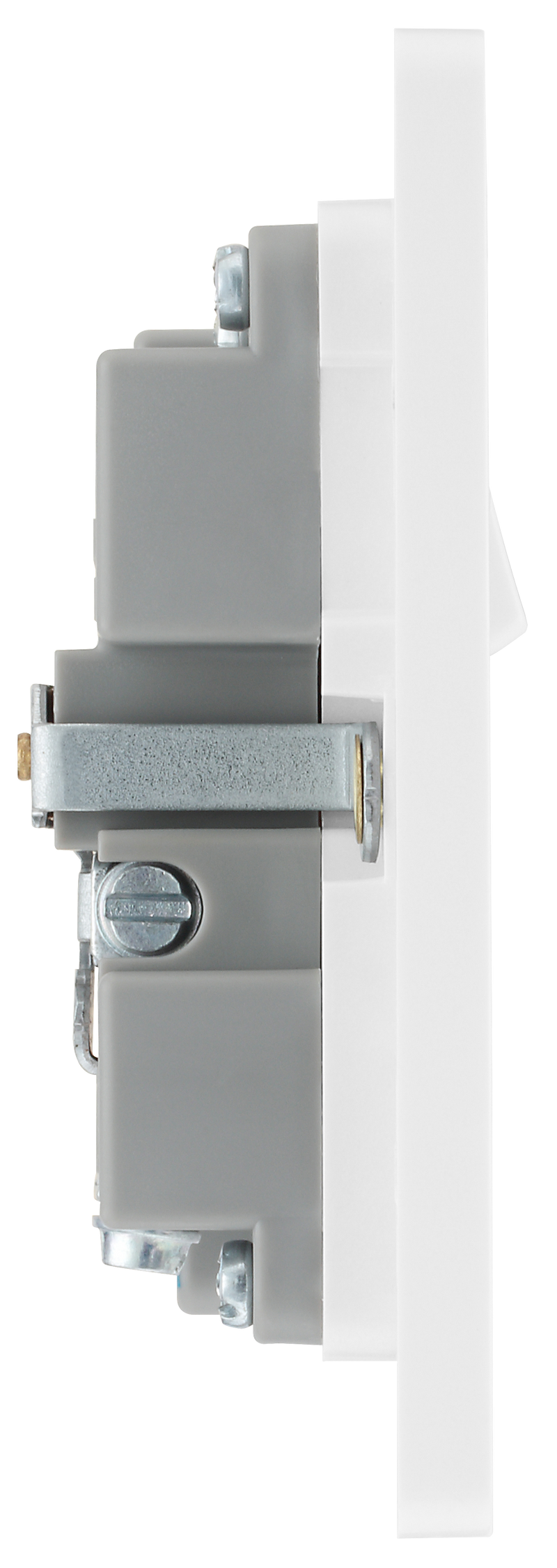 BG Electrical Evolve Pearlescent White - Single, switched, single pole, with 2 x USB A