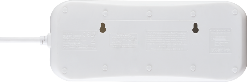 Masterplug Basic - 8 Sockets, 2m, 13A, White