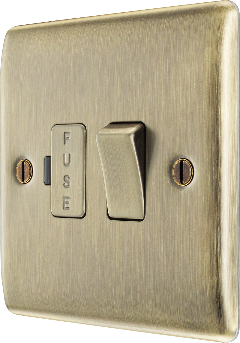 BG Electrical Nexus Metal Antique Brass - Switched and fused