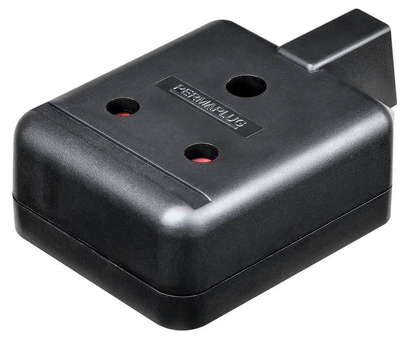 Masterplug Work - 1 Socket, 15A, Black