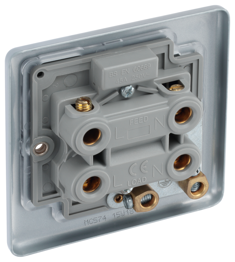 BG Electrical Metal Clad - 45A, double pole, single plate, with indicator