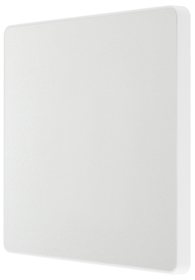 BG Electrical Evolve Pearlescent White - Single, blank plate