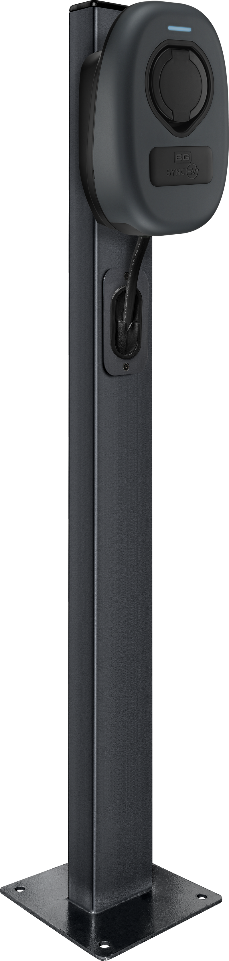 Sync Energy Accessories - EV Single Installation Floor Stand for WC1 and WC2 Chargers - 1.2M